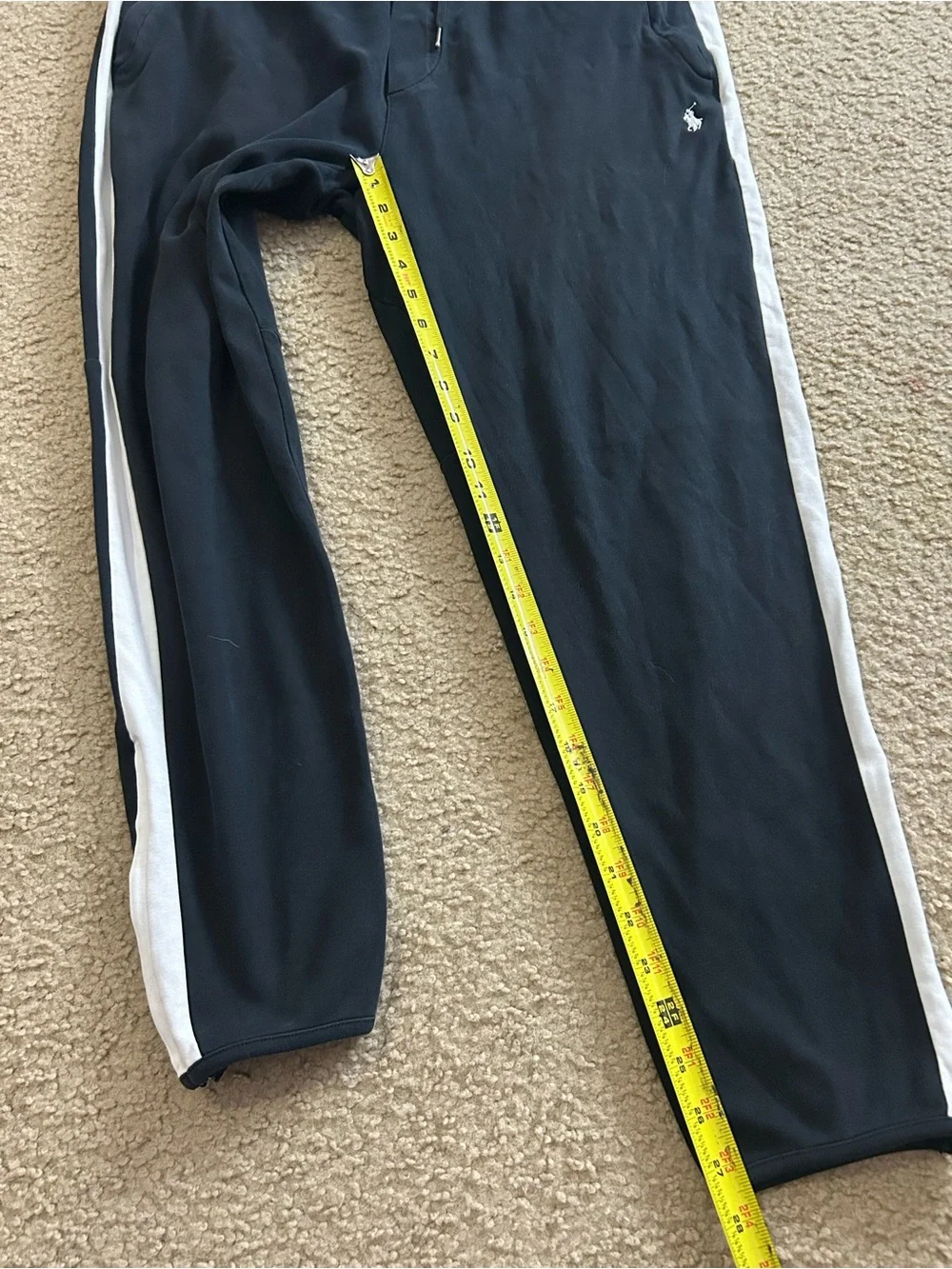 Polo Ralph Lauren Men's Sz XL Cotton Drawstring Interlock Track Pants Black 28”